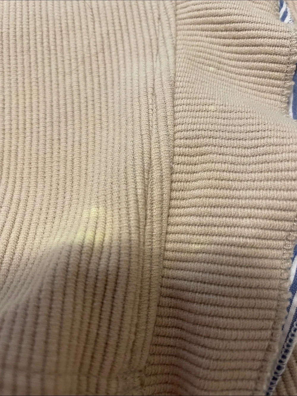 Anthropologie Beige Ruffle-Trim Knit Top - Picture 4 of 6